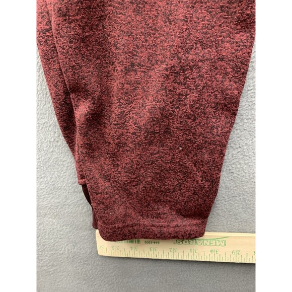 Red Ape Mens Jogger Sweatpants Lace Panel Tapered Drawstring Burgundy Size 4XL - Picture 6 of 13